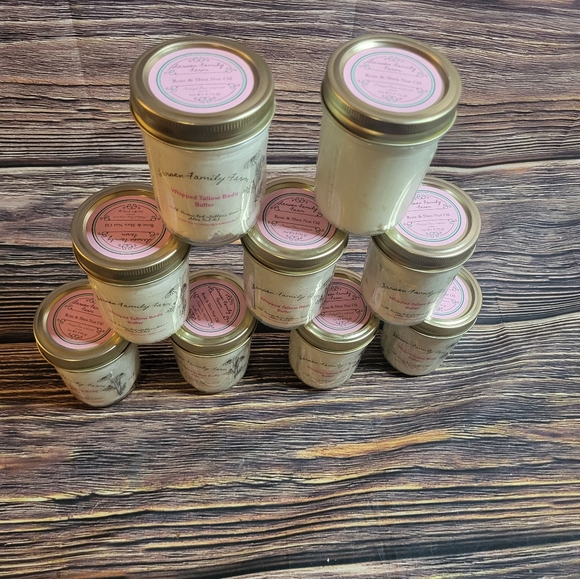 8 Oz Jars Rose&Shea Whipped Tallow Body Butter - Picture 5 of 5